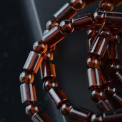 Cherry barrels round amber bracelet